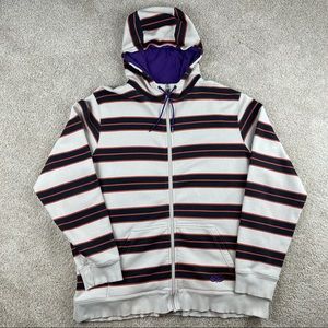 Vintage Nike striped bootleg zip up hoodie